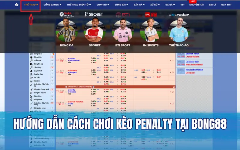 Hướng dẫn cách chơi kèo penalty tại Bong88 chi tiết