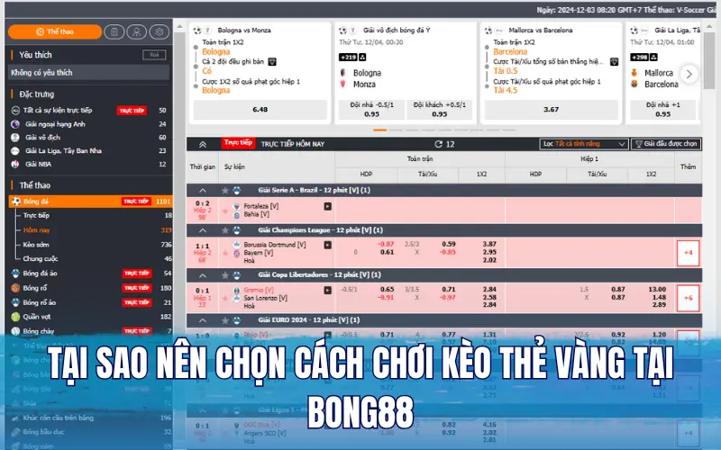 Tại sao nên chọn cách chơi kèo thẻ vàng tại Bong88