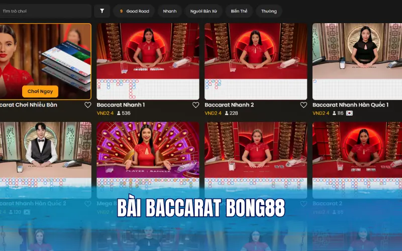 Bài Baccarat nổi bật nhờ giao diện trực quan