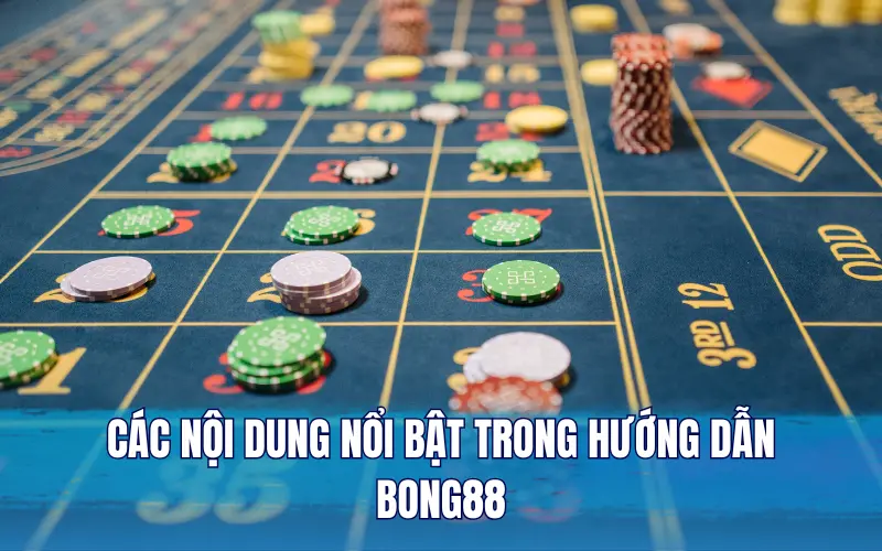 Các nội dung nổi bật trong hướng dẫn Bong88