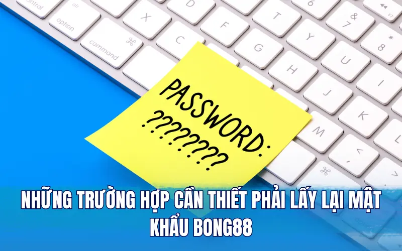 Những trường hợp cần thiết phải lấy lại mật khẩu Bong88